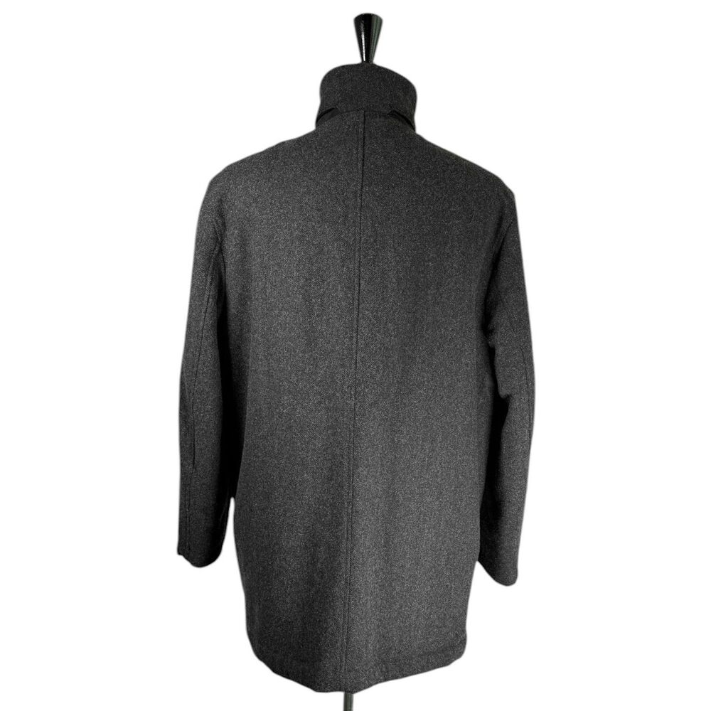 Jos. A. Bank Jacket Mens Large Gray Wool Blend Insulated Full Zip Overcoat - Picture 2 of 11